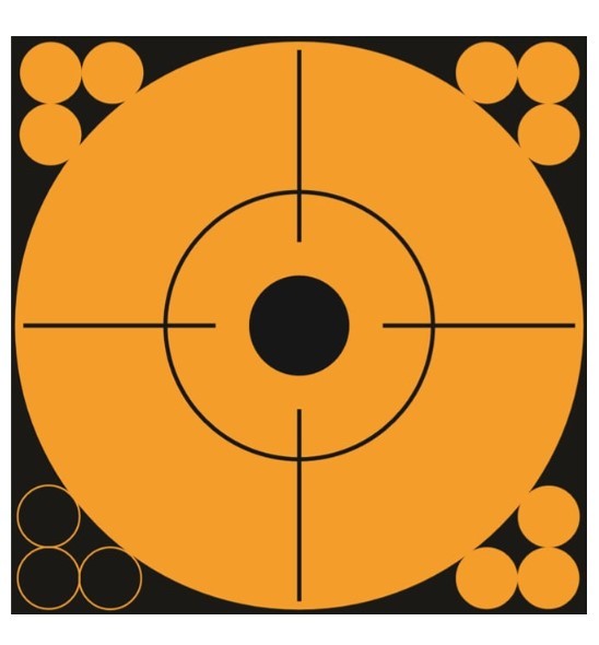 PROSHOT ORANGE PEEL AND STICK 6IN TARGET DOTS - 1 DOT/12 PASTERS PER SHEET - 10 SHEETS 6RDOT-10 - Taurus Savings